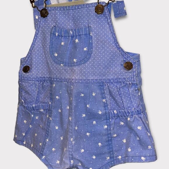 Vintage Tot Trends Blue Short Overalls - Picture 6 of 7
